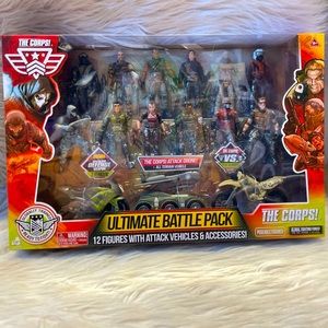The Corps Ultimate Battle Pack 12 Figures and Vehicles and Accessories.